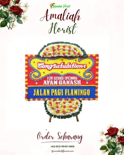 Bunga Papan Congratulation di Rungkut Menanggal